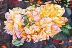 Remembering the Roses: Coda.Watercolour on paper, 15" x 22". Private collection