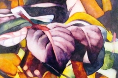 Shades of Fall - 3. Watercolour on Aquabord, 6" x  6". Private Collection