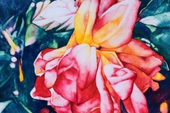 Garden Notes - Falling. Watercolour on Aquabord, 8" x 10". Collection of the Saskatchewan Arts Board