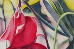 Into the Light. Watercolour on paper, 7" x 5". SOLD