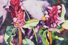 Coastal Garden: Self-heal. Watercolour on Aquabord, 10" x 8"
